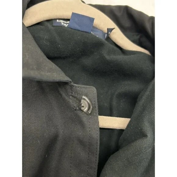 Vintage Polo Ralph Lauren Mens XL Waxed Oilcloth Leather Field Jacket Black - Picture 9 of 15